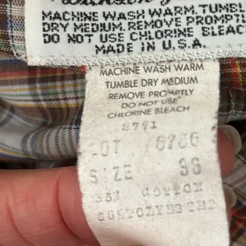 Vintage 70s Lady DJ by Dickson Jenkins Earth Tone Plaid Pearl Snap Western Shirt Size undefined