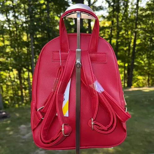 Christian LaCroix CXL by Pine Cavalier Backpack Red Faux Leather w/ Gold Accents