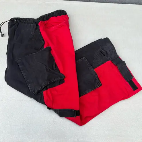 Carmar Denim Carmar Los Angeles Wide Leg Baggy Black Red Distressed Grunge Emo Pants