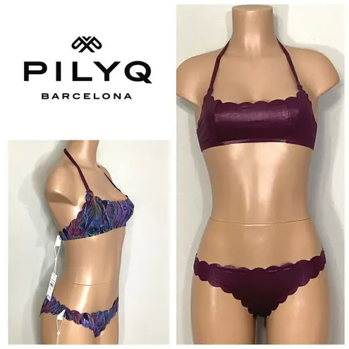 PilyQ New. plume reversible bikini set. Retails $169. S-top & L-bottom