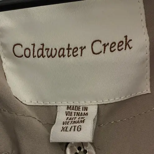 Coldwater Creek NWOT Wo size XL Black Raincoat / Coat with removable Hood