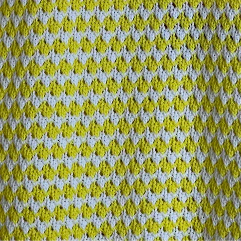 Future Collective Alani Noelle Size 2X Yellow & White Crochet Style Knit…