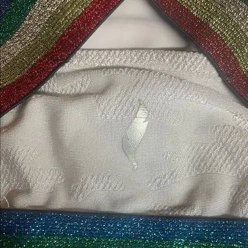 Women's Sports Bra with Rainbow Band Red Size M