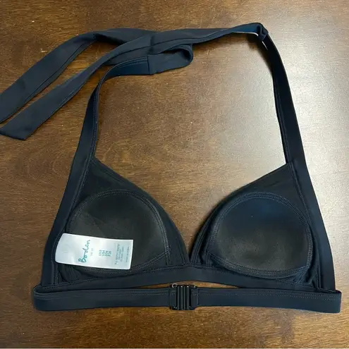 Boden Black Bikini Top Halter Tie Strap Back Clasp Built In Lining US 4