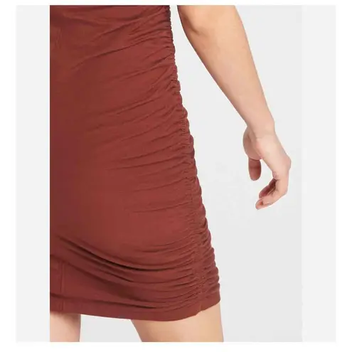 Athleta  Apres Bodycon, Jersey, Knee Length Dress, Burnt Red, Size Medium