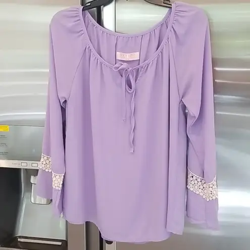 Lucy Love 💕💕 Long Sleeve Blouse - Lavender Purple