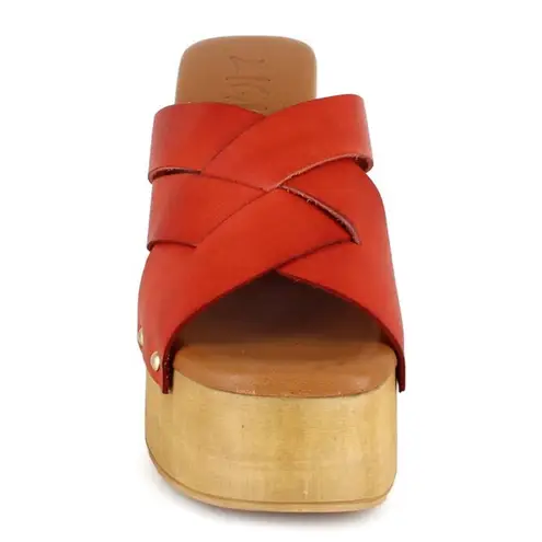 ZIGI Orange block heel Crisscross Suriel Platform Retro