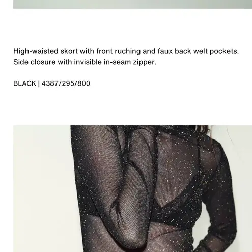 ZARA ruched faux leather mini skirt / skort /shirts