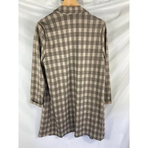 MELLODAY knotch lapel long knit jacket size Medium