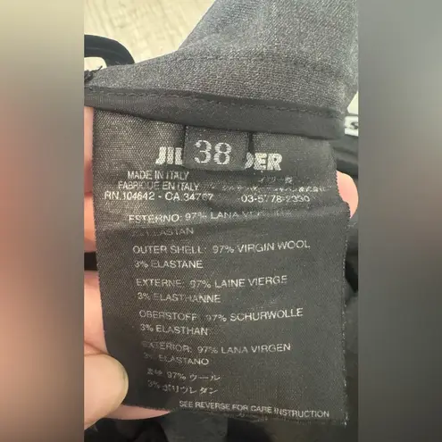 Jil Sander Wool Ankle Pants Straight Leg Mid Rise Luxe Career Size 38 US 6 *READ