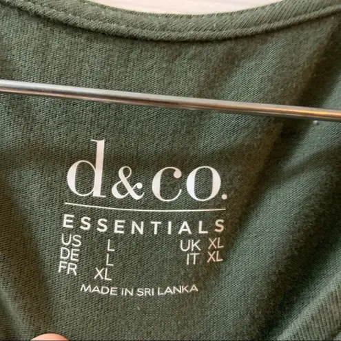 Pacific&Co d& Green Scoop Neck Lace Accent Sleeve Blouse L