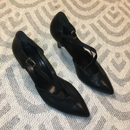 Paul Green Black Lea Nuance Pump Heels Size 9 Criss Cross