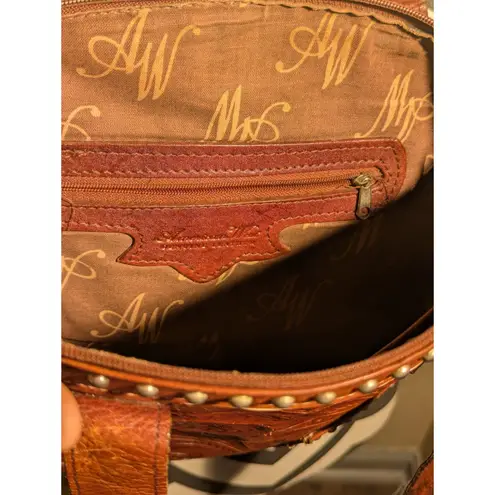 American West Tooled Leather Tote Bag