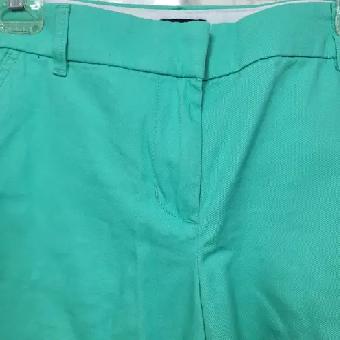 J.Crew Factory Green Cotton Flat Front Shorts Women’s Size 8 Casual Summer Chino