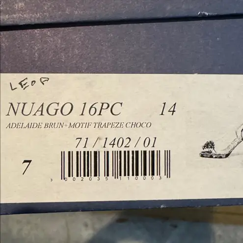 Azurée Cannes Animal Print Clear Heel Slingback Heels Size 7 Brown