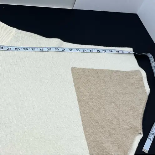 Note di Anita Italy Wool Cashmere Blend Poncho Brown Ivory One Size NEW *FLAW Tan