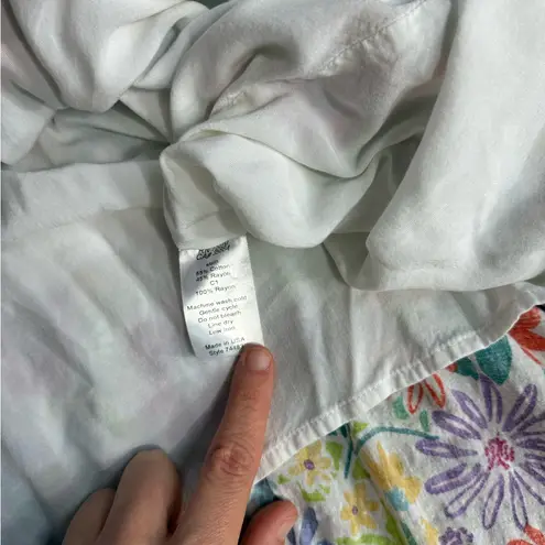 Uncle Frank Multicolor Floral V Neck Tiered Mini Sundress ~ Size Large ๐งก๐ - Image 9