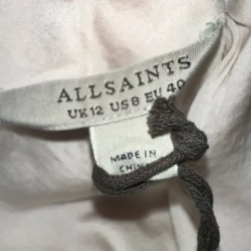 All Saints Melody Marea Silk Blend Rainbow Pink Midi Dress Size US 8