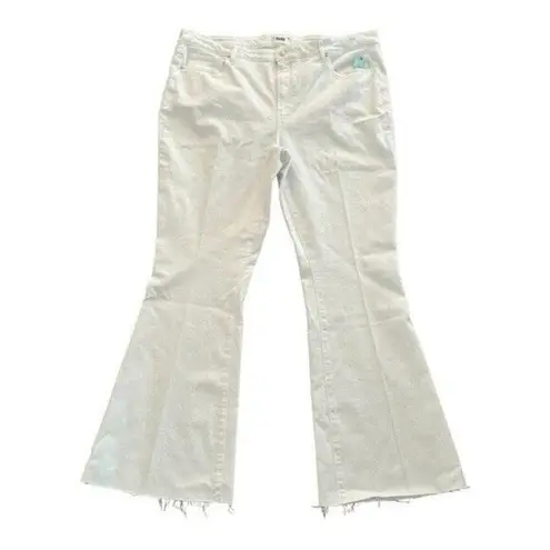 Anthropologie  Paige Laurel Canyon High Rise Flare Jean Crisp White Size 22W NEW