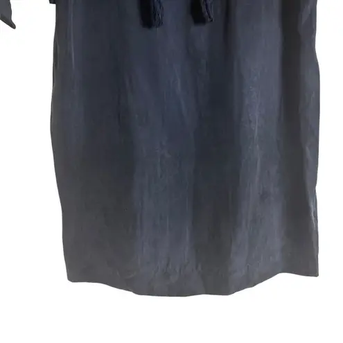 Apiece Apart Navy Blue Tasseled Short Sleeve Overlay A-Line Mini Dress Size 0 - Image 3