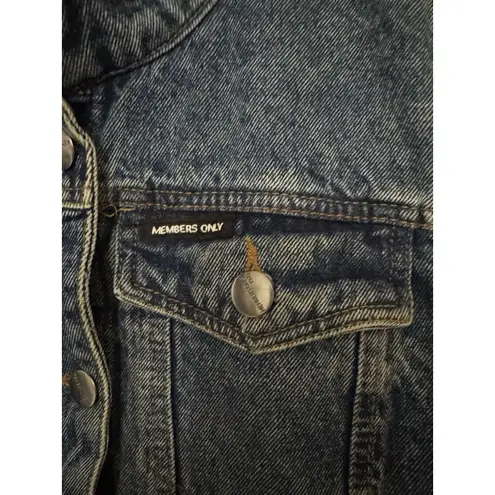 Looney Tunes Y2k Collection Members Only Space Jam Cartoon Blue Denim Jacket-L