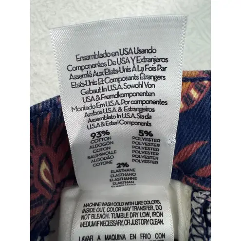 MOTHER The Rascal Ankle Jeans Blue Paisley Print Flare Leg Women's Size 23