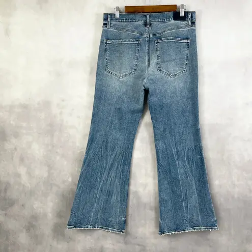 EXPRESS ‎ Womens 70s Flare Jeans Size 10 Short Distressed Y2K Retro Indie Street - Image 3