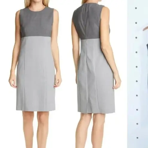 Hugo Boss NWT Women's Dibena Colorblock Stretch Wool Sheath Dress