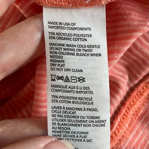 prAna Women’s Size S Orange Top Vana Tee Striped Short Sleeve Outdoor Gorpcore