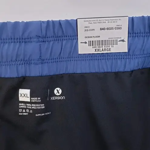 Xersion  Running Short Blue Built-In Brief Size XXL Ocean Floor Athleisure