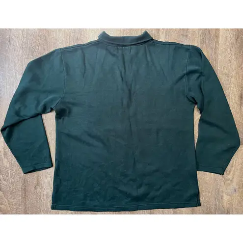 Vintage Sporting Club fairisle zip up collared green top size L Size L
