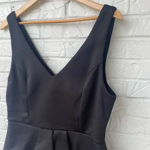 Bisou Bisou Women's Black Peplum Knee Length Dress Size 16 Party