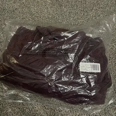 New Denim & Co. Burgundy Sherpa Bonded Fleece Snap Long Sleeve Hooded Jacket M Purple Size M