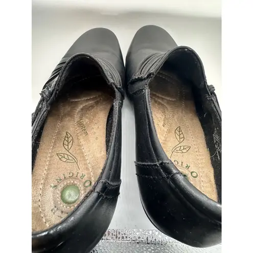 Earth Origins Women's Black Rhoda shooties Leather Shoes Size 7 1/2