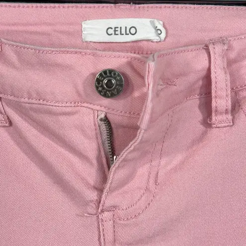Cello  Juniors SZ 5 Skinny Jeans Stretch Low-Rise Zip-Fly Rear Pockets Pink