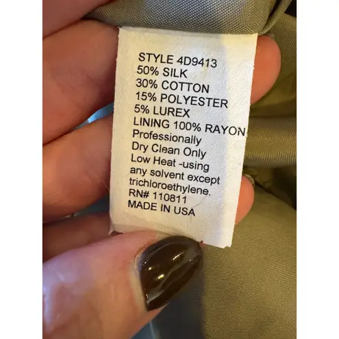 Yoana Baraschi Dress Women 4 Gray Gold Silk Embroidered Cocktail Party Boho