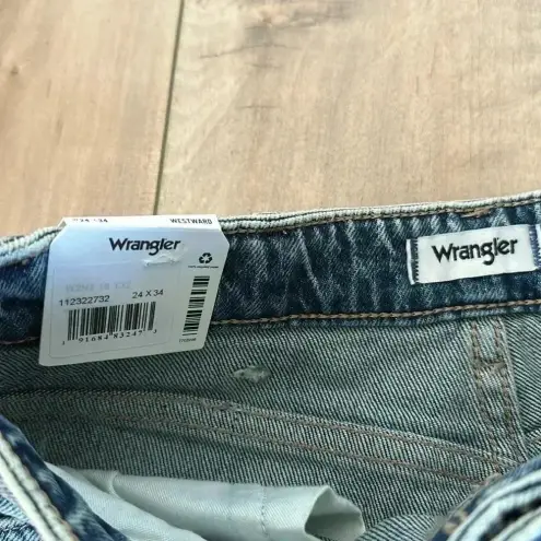 Wrangler NWT  Westward 626 Bootcut Jeans Two Tone Side Stripe Acid Size 24 / 34