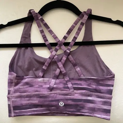 Lululemon  Energy Sports Bra Long Line Shadowed Smoked Mullberry Size 4