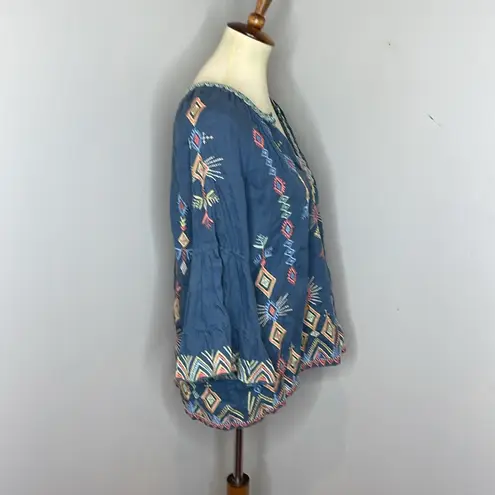 Johnny Was Johnny Was Cerise Tiered Sleeve Peasant Top