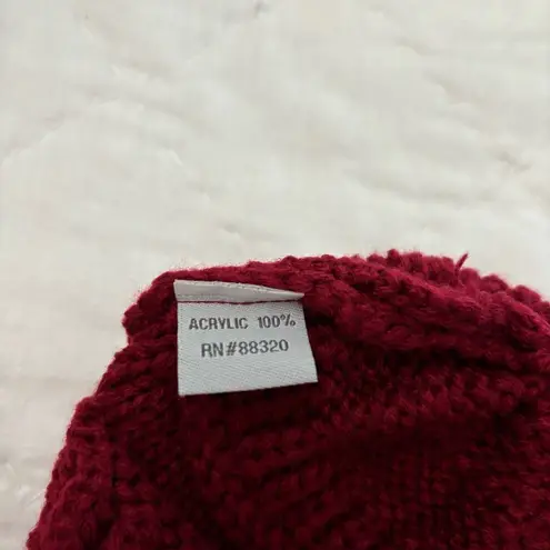 NWOT Burgundy CC Beanie Cable Knit Beanie Thick Soft Warm Red