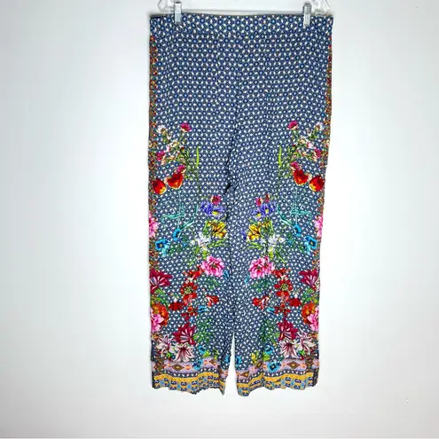 Johnny Was Dolce Dream Printed Split-Leg Coverup Wide Leg Pants Sz XL