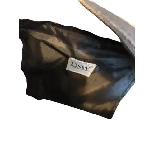 DSW Striped Canvas & Faux Leather Weekend Duffle Bag With Zipper Pocket