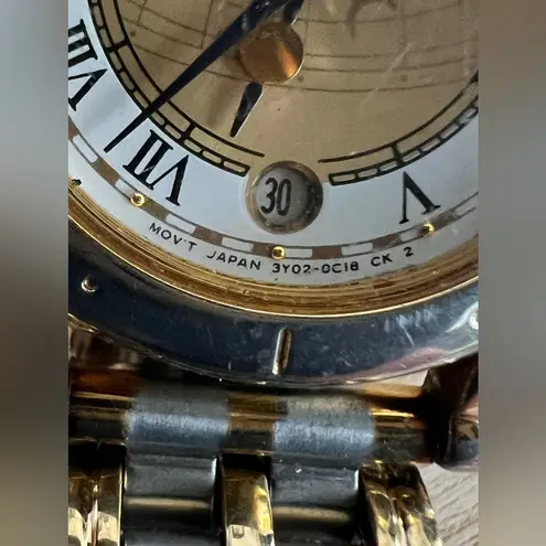 Seiko Ultra RARE Vintage Age of Discovery Motif Ladies Watch Two-Tone Bracelet