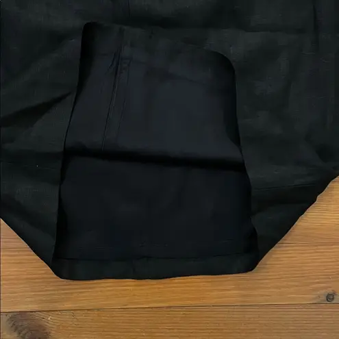 Brooks Brothers Black Irish Linen Pencil Skirt Womens Size 10 NEW NOS