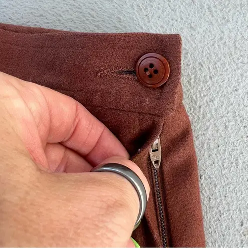 Pendleton Vintage 70s woolen mills 100% virgin wool rust brown midi pencil skirt