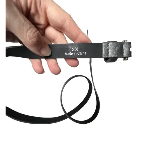 Silver Gray Faux Leather Belt 3X Matte Buckle Y2K Minimal Neutral Modern