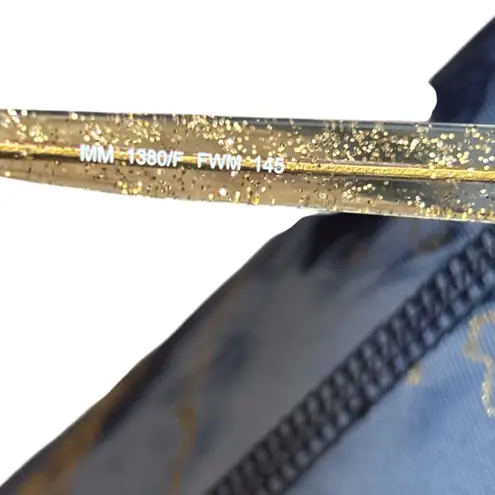 Max Mara Cat Eye Eyeglasses Gold Glitter Frames MM 1380/F FWM 145 Designer