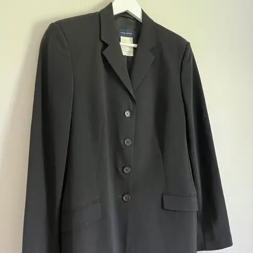 Piazza Sempione Wool Blend Women’s 4 Button Blazer Jacket Black Size 44 or 8