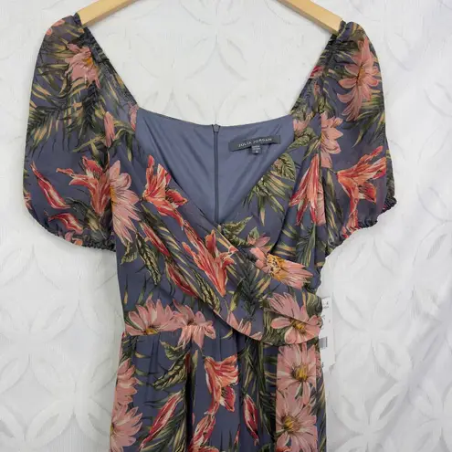 Julia Jordan Sweetheart Floral Puff Sleeve Fit & Flare Dress Size 6 NWT $119