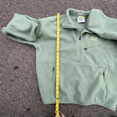 Vtg Marmot Mountain Works Womens M Green Pile Fleece Half Zip Pullover Jacket Size undefined